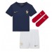 Günstige Frankreich Adrien Rabiot #14 Babykleidung Heim Fussballtrikot Kinder WM 2022 Kurzarm (+ kurze hosen)